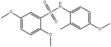 2,5-dimethoxy-N-(4-methoxy-2-methylphenyl)benzenesulfonamide 구조식 이미지