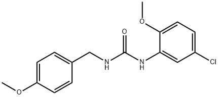 1-(5-chloro-2-methoxyphenyl)-3-[(4-methoxyphenyl)methyl]urea 구조식 이미지