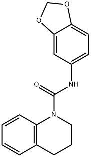 N-(1,3-benzodioxol-5-yl)-3,4-dihydro-2H-quinoline-1-carboxamide 구조식 이미지