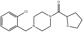 [4-[(2-chlorophenyl)methyl]piperazin-1-yl]-(oxolan-2-yl)methanone Structure