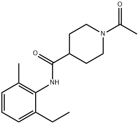 1-acetyl-N-(2-ethyl-6-methylphenyl)piperidine-4-carboxamide 구조식 이미지