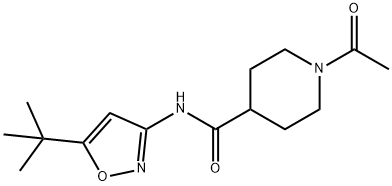 1-acetyl-N-(5-tert-butyl-1,2-oxazol-3-yl)piperidine-4-carboxamide Structure
