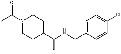 1-acetyl-N-[(4-chlorophenyl)methyl]piperidine-4-carboxamide 구조식 이미지