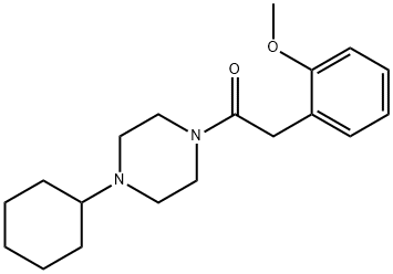 1-(4-cyclohexylpiperazin-1-yl)-2-(2-methoxyphenyl)ethanone Structure