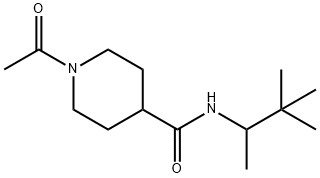 1-acetyl-N-(3,3-dimethylbutan-2-yl)piperidine-4-carboxamide 구조식 이미지