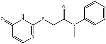 N-methyl-2-[(6-oxo-1H-pyrimidin-2-yl)sulfanyl]-N-phenylacetamide 구조식 이미지