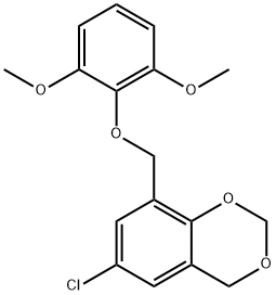 6-chloro-8-[(2,6-dimethoxyphenoxy)methyl]-4H-1,3-benzodioxine 구조식 이미지