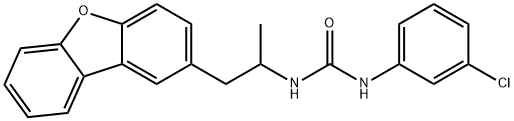 1-(3-chlorophenyl)-3-(1-dibenzofuran-2-ylpropan-2-yl)urea 구조식 이미지