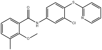 N-(3-chloro-4-pyridin-2-ylsulfanylphenyl)-2-methoxy-3-methylbenzamide Structure