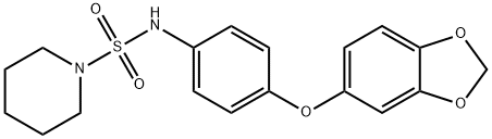 N-[4-(1,3-benzodioxol-5-yloxy)phenyl]piperidine-1-sulfonamide Structure