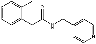 2-(2-methylphenyl)-N-(1-pyridin-4-ylethyl)acetamide 구조식 이미지