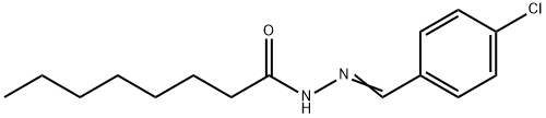 N-[(E)-(4-chlorophenyl)methylideneamino]octanamide 구조식 이미지