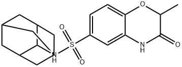 N-(2-adamantyl)-2-methyl-3-oxo-4H-1,4-benzoxazine-6-sulfonamide 구조식 이미지