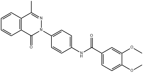 3,4-dimethoxy-N-[4-(4-methyl-1-oxophthalazin-2-yl)phenyl]benzamide Structure