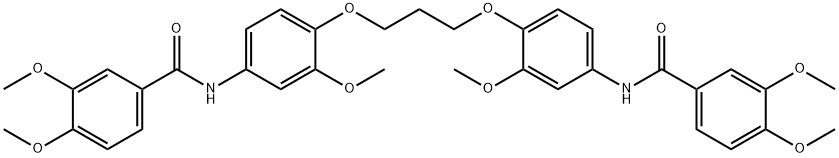 N-[4-[3-[4-[(3,4-dimethoxybenzoyl)amino]-2-methoxyphenoxy]propoxy]-3-methoxyphenyl]-3,4-dimethoxybenzamide Structure