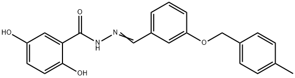 2,5-dihydroxy-N-[(E)-[3-[(4-methylphenyl)methoxy]phenyl]methylideneamino]benzamide Structure