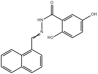 2,5-dihydroxy-N-[(E)-naphthalen-1-ylmethylideneamino]benzamide Structure