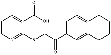 2-[2-oxo-2-(5,6,7,8-tetrahydronaphthalen-2-yl)ethyl]sulfanylpyridine-3-carboxylic acid 구조식 이미지