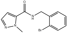 N-[(2-bromophenyl)methyl]-2-methylpyrazole-3-carboxamide 구조식 이미지