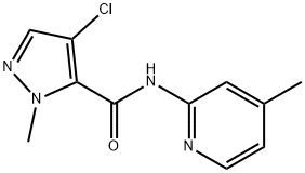 4-chloro-2-methyl-N-(4-methylpyridin-2-yl)pyrazole-3-carboxamide 구조식 이미지