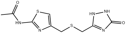 N-[4-[(5-oxo-1,2-dihydro-1,2,4-triazol-3-yl)methylsulfanylmethyl]-1,3-thiazol-2-yl]acetamide 구조식 이미지