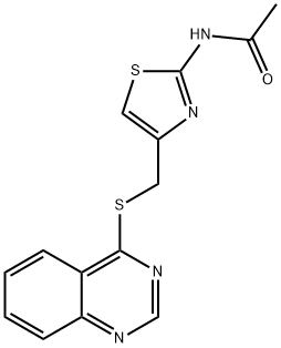 N-[4-(quinazolin-4-ylsulfanylmethyl)-1,3-thiazol-2-yl]acetamide 구조식 이미지