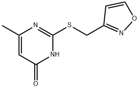 6-methyl-2-(1,2-oxazol-3-ylmethylsulfanyl)-1H-pyrimidin-4-one 구조식 이미지