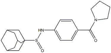 N-[4-(pyrrolidine-1-carbonyl)phenyl]adamantane-1-sulfinamide 구조식 이미지