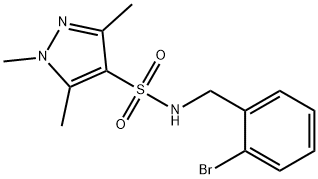 N-[(2-bromophenyl)methyl]-1,3,5-trimethylpyrazole-4-sulfonamide Structure