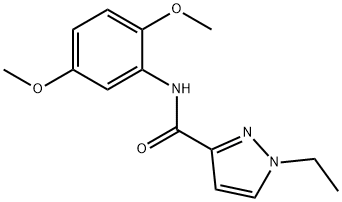 N-(2,5-dimethoxyphenyl)-1-ethylpyrazole-3-carboxamide 구조식 이미지