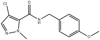 4-chloro-N-[(4-methoxyphenyl)methyl]-2-methylpyrazole-3-carboxamide Structure