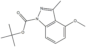 4-Methoxy-3-methyl-indazole-1-carboxylic acid tert-butyl ester 구조식 이미지