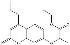ethyl 2-(2-oxo-4-propylchromen-7-yl)oxypropanoate 구조식 이미지