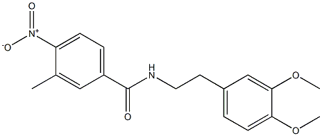 N-[2-(3,4-dimethoxyphenyl)ethyl]-3-methyl-4-nitrobenzamide 구조식 이미지