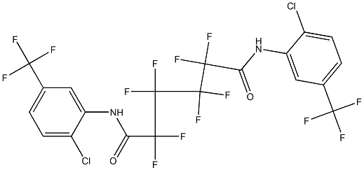 N,N'-bis[2-chloro-5-(trifluoromethyl)phenyl]-2,2,3,3,4,4,5,5-octafluorohexanediamide 구조식 이미지