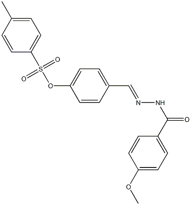 [4-[(E)-[(4-methoxybenzoyl)hydrazinylidene]methyl]phenyl] 4-methylbenzenesulfonate Structure