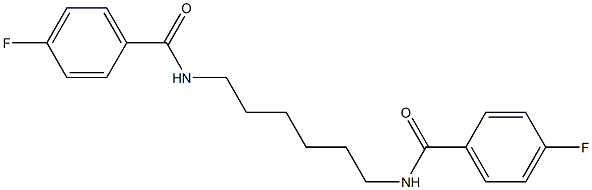 4-fluoro-N-[6-[(4-fluorobenzoyl)amino]hexyl]benzamide Structure