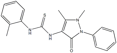 1-(1,5-dimethyl-3-oxo-2-phenylpyrazol-4-yl)-3-(2-methylphenyl)thiourea 구조식 이미지