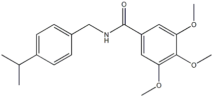 3,4,5-trimethoxy-N-[(4-propan-2-ylphenyl)methyl]benzamide 구조식 이미지