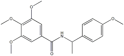 3,4,5-trimethoxy-N-[1-(4-methoxyphenyl)ethyl]benzamide 구조식 이미지