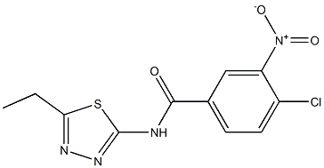 4-chloro-N-(5-ethyl-1,3,4-thiadiazol-2-yl)-3-nitrobenzamide Structure