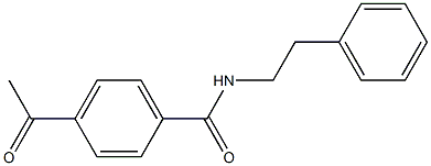 4-acetyl-N-(2-phenylethyl)benzamide 구조식 이미지