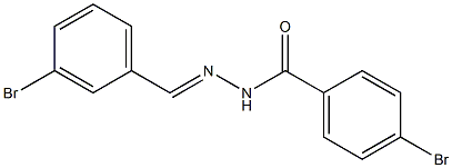 4-bromo-N-[(E)-(3-bromophenyl)methylideneamino]benzamide 구조식 이미지