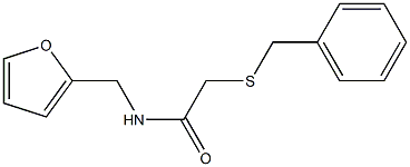 2-benzylsulfanyl-N-(furan-2-ylmethyl)acetamide 구조식 이미지