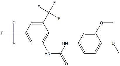 1-[3,5-bis(trifluoromethyl)phenyl]-3-(3,4-dimethoxyphenyl)urea 구조식 이미지