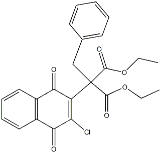 diethyl 2-benzyl-2-(3-chloro-1,4-dioxonaphthalen-2-yl)propanedioate Structure