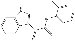 2-(1H-indol-3-yl)-N-(2-methylphenyl)-2-oxoacetamide 구조식 이미지