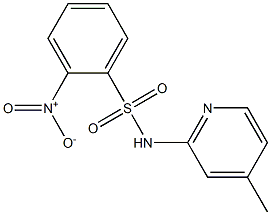 N-(4-methylpyridin-2-yl)-2-nitrobenzenesulfonamide 구조식 이미지
