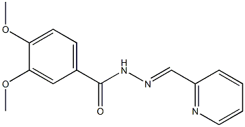 3,4-dimethoxy-N-[(E)-pyridin-2-ylmethylideneamino]benzamide Structure