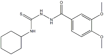 1-cyclohexyl-3-[(3,4-dimethoxybenzoyl)amino]thiourea 구조식 이미지